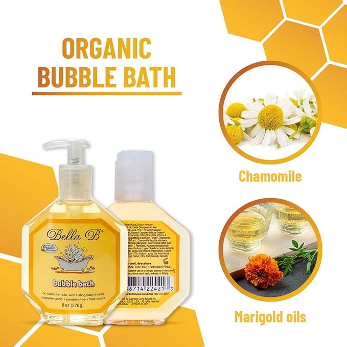 BELLA B Bubble Bath for Baby & Kids 8 oz - Organic Bubble Bath for Toddlers