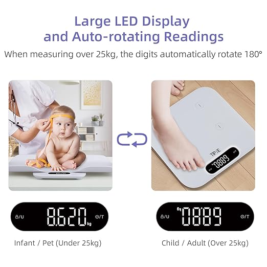 Baby Weight Scale, Infant Scale with Detachable Tray 400lb/180kg