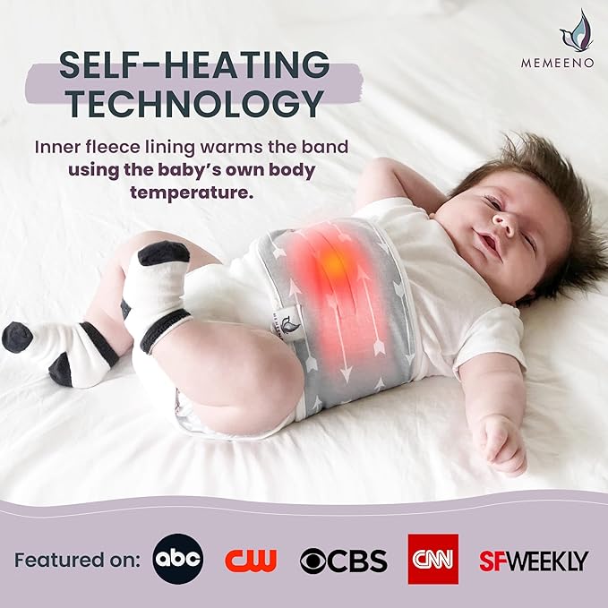 Baby Belly Band for Gas & Colic Baby Relief - Self Heating Belly Band Baby Belly Button Band Colic Band Tummy Wrap for Babies Colic Belt Baby Gas Wrap Colic Baby Relief Newborn