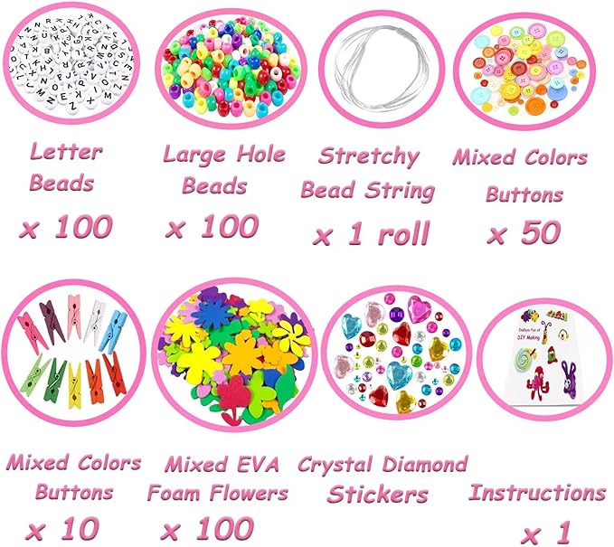 VLUSSO Arts and Crafts Supplies for Kids DIY Craft Kits Art Supplies Materials Kids Crafts Set with Pipe Cleaners Craft Box Preschool Homeschool Toys Gift for Kids Boys and Girls Age 4 5 6 7 8