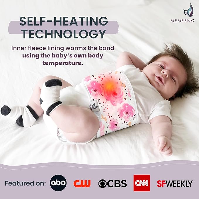 Baby Belly Band for Gas & Colic Baby Relief - Self Heating Belly Band Baby Belly Button Band Colic Band Tummy Wrap for Babies Colic Belt Baby Gas Wrap Colic Baby Relief Newborn
