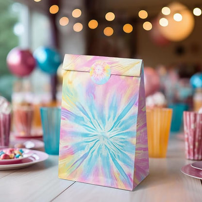 Tie Dye Party Favor Bags Tie Dye Goodie Bags Tie Dye Party Favors for Kids Tie Dye Birthday Party Supplies
