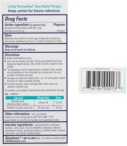 Little Remedies Baby Gas Drops, 1 Fl Oz (Pack of 3)