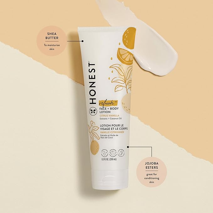 The Honest Company 2-in-1 Cleansing Shampoo + Body Wash and Face + Body Lotion Bundle | Gentle for Baby 18.5 fl