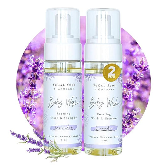 SoCal Suds & Company - Organic Foaming Baby Wash & Shampoo 6oz, 2-Pack