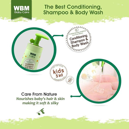 WBM Care Natural Baby Body Wash With Honey, Wheatgerm And 10 Oz