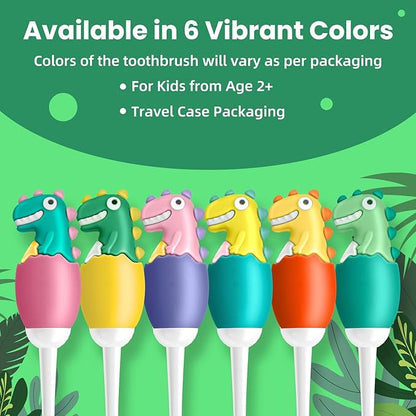Kids Manual Toothbrush, Extra Soft Bristle Toddler Toothbrush with 10000 Bristles, Kids Travel Toothbrush Designed for Delicate Teeth & Gums for Children 2-7 Years (Green)