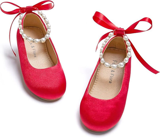 Felix & Flora Girls Toddler Little Ballet Shoes - Flower