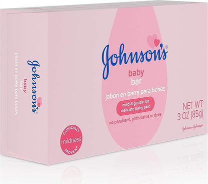 Johnson's Baby Body Soap Bar, Gentle for Baby Bath and Skin Care 3 oz 6)