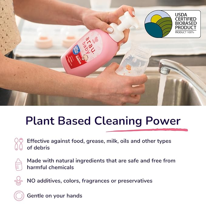 Unscented Foam Bottle Wash | Dish Soap Safe for Newborns 17 fl 1)