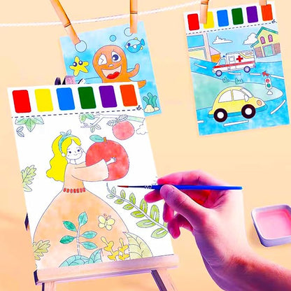 BAOXUE Water Coloring Books for Kids Ages 4-8,Paint with Water Colors Book for Toddlers,Watercolor Painting Paper Gift for Boys Girls 2-4 Years