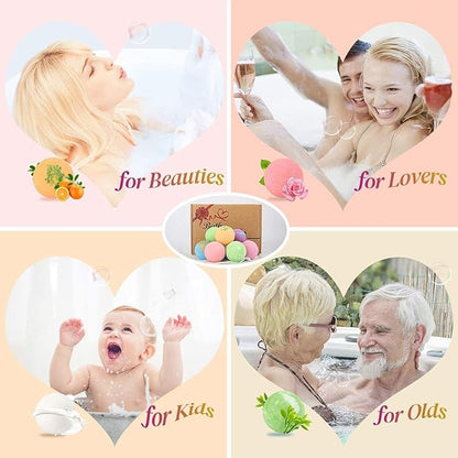 Bath Bombs, 12 PCS Bath Bombs for Women Kids Toddlers Adults
