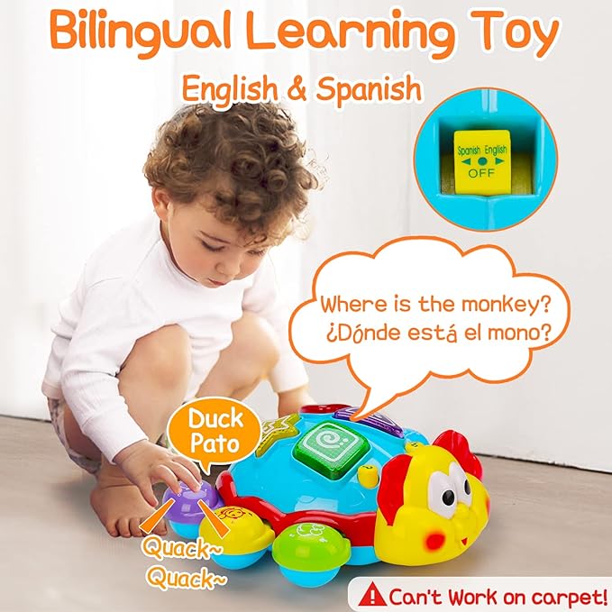 Baby Crawling Toy 6 to 12 Months Spanish English Bilingual 0-3-6 7 8 9 10 12-18 1 Year