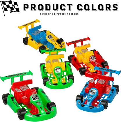 Pull Back Go Kart Friction Powered Racing Cars Kids Birthday 12PCSPROLOSO