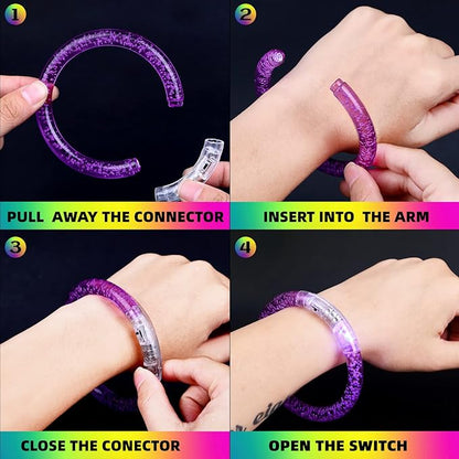 40 PCS Led Glow Sticks Bracelets Glow In the Dark Party Supplies, Light Up Bracelets Glow Party Favors for Kids Adults, Party Supplies for Christmas, Halloween, New Year Party Light Up Toys Gifts (40)