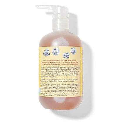 California Baby Calendula Shampoo and Body Wash | 100% Plant-Based 19 oz. (2-pack)