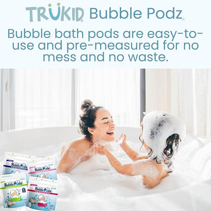 TruKid Bubble Podz | Bubble Bath for Toddlers 1-3, Baby & Kids 7 Kids (10 Count 1), Vanilla)