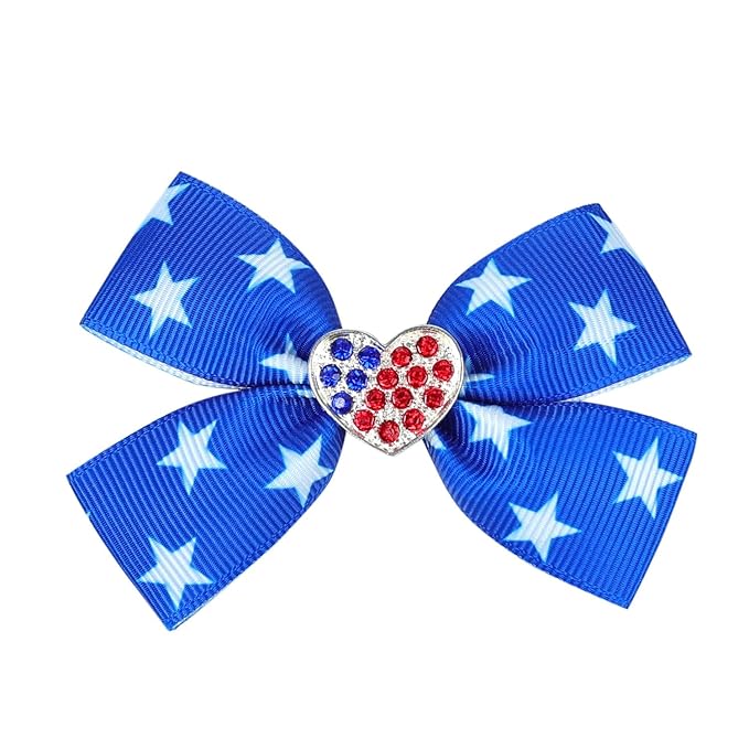 BBTDIN Baby USA Flag Turban Headband Patriotic Bow Baby Girls JHN44 (Set