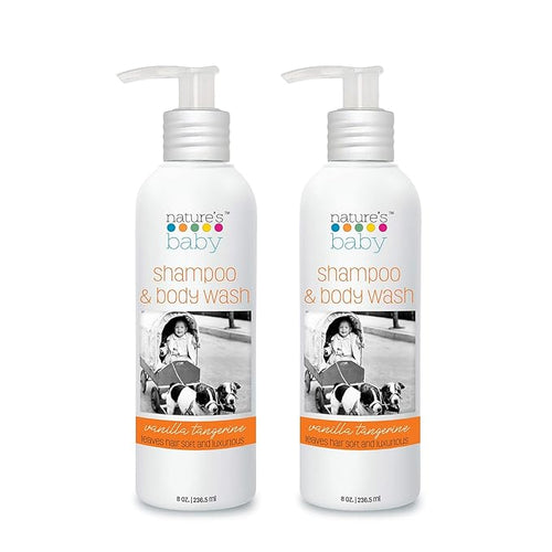 Nature's Baby Shampoo, Face & Body Wash 8 oz - Formulated for Problem And Sensitive Skin (2-Pack)