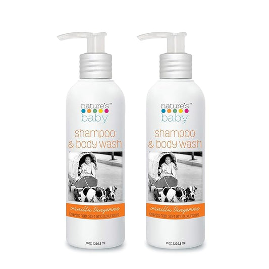 Nature's Baby Shampoo, Face & Body Wash 8 oz - Formulated for Problem And Sensitive Skin (2-Pack)