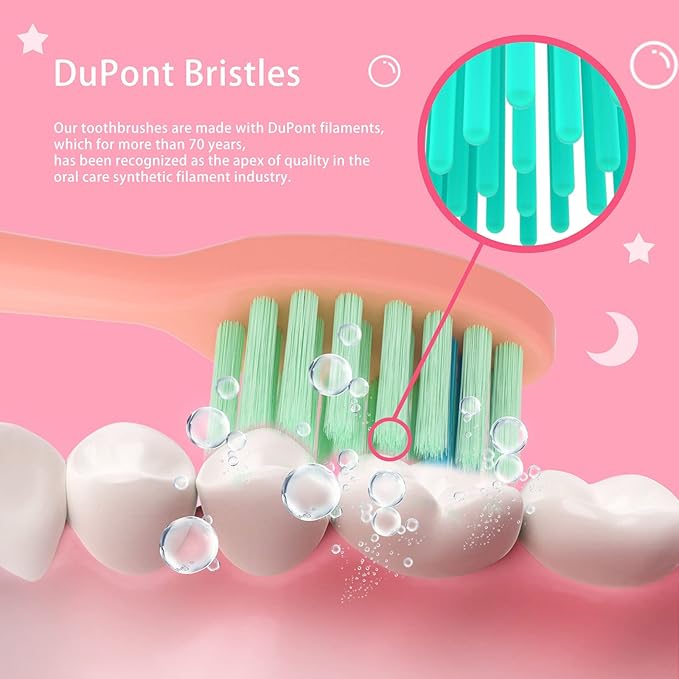 NELL&WELL 6 Pieces Replacement Toothbrush Heads for NW010/NW-006/NW-007 Sonic Electric Toothbrush (Pink)