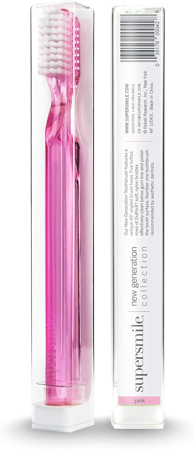 Supersmile New Generation 45° Patented Toothbrush, Pink, 2 Count