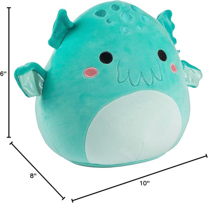 Squishmallows Original 10-Inch Theotto The Blue Cthulhu - Official Jazwares Plush - Collectible Soft & Squishy Stuffed Animal Toy - Add to Your Squad - Gift for Kids, Girls & Boys
