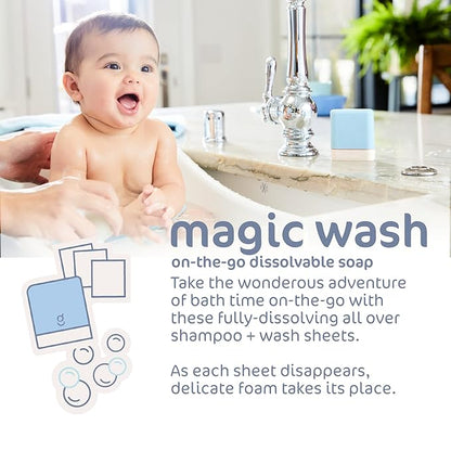 Goodnest® Baby & Toddler Travel Soap Sheets, Dissolving Baby Travel Soap Sheets 4 Packs 20 Sheets, 80 Total