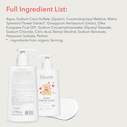 Ecolatier Baby Soap, 98% Natural Ingredients 8.5 fl