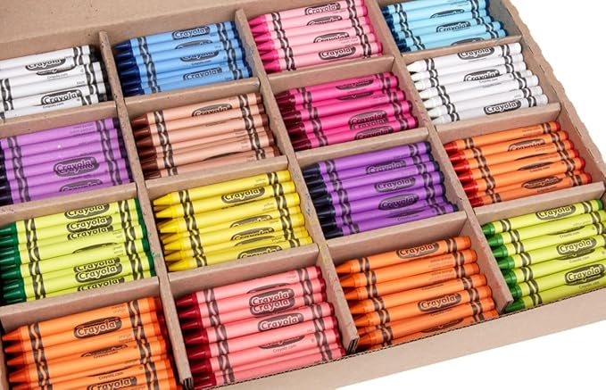 Crayola Bulk Crayon Classpack - 800ct (16 Colors), Back to School Supplies, Kids Crayons, Teacher Classroom Must Haves, 3+
