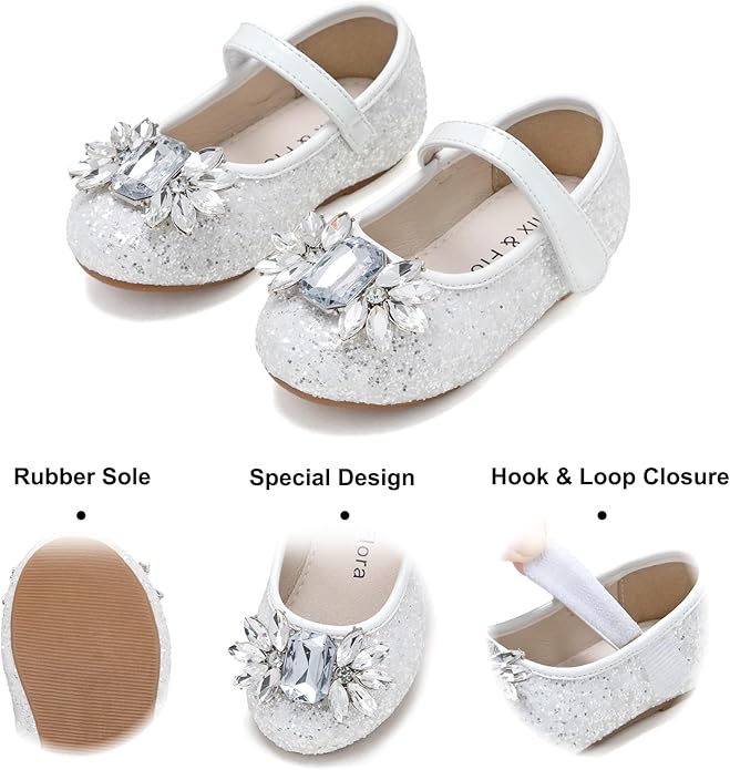 Felix & Flora Girls Toddler Little Ballet Shoes - Flower