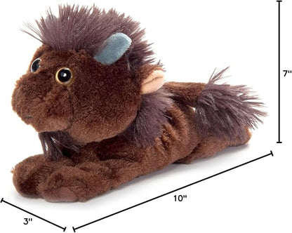 The Petting Zoo Bison Stuffed Animal Plushie Slap Bracelet, Gifts for Kids, Slapstix Wildlife Animals, Bison Plush Toy, 10 inches
