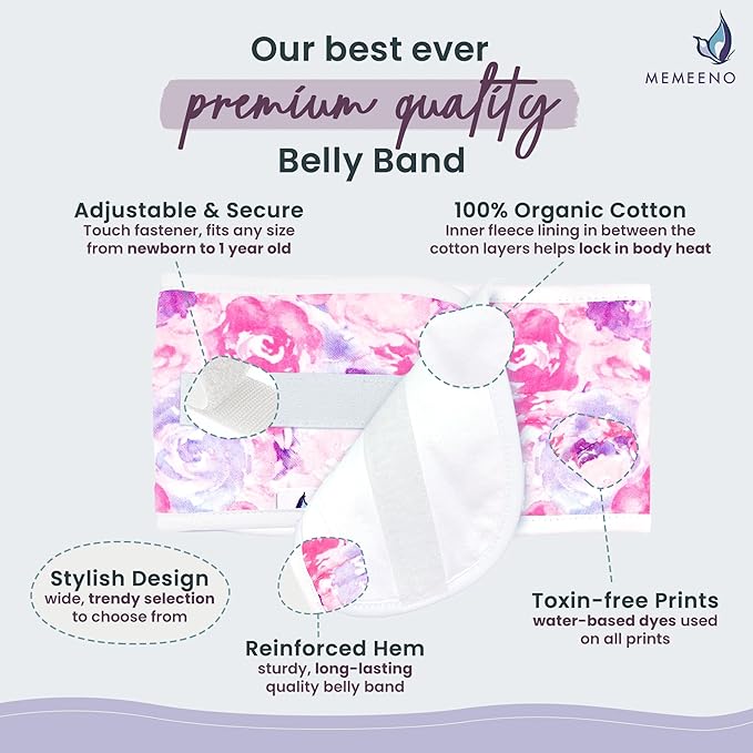 Baby Belly Band for Gas & Colic Baby Relief - Self Heating Belly Band Baby Belly Button Band Colic Band Tummy Wrap for Babies Colic Belt Baby Gas Wrap Colic Baby Relief Newborn