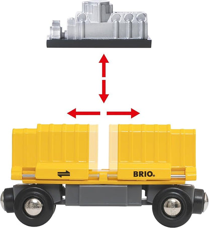 BRIO 33982 Three-Wagon Cargo Train - Kid-Friendly Wooden Toy Train | Engaging Play Experience | Compatible with All Railway Tracks | Ideal for Kids Age 3 & Up | FSC-Certified Materials