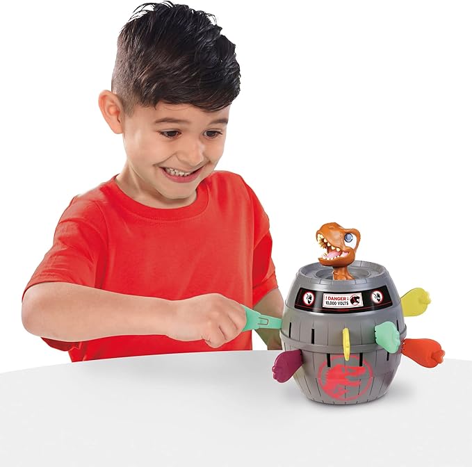 TOMY Pop Up T-Rex Kids Game - Family and Preschool Kids Games for Family Game Night - Kids Activities and Jurassic World Toys - Girls and Boys Games - 2-4 Players - Ages 4 Years and Up