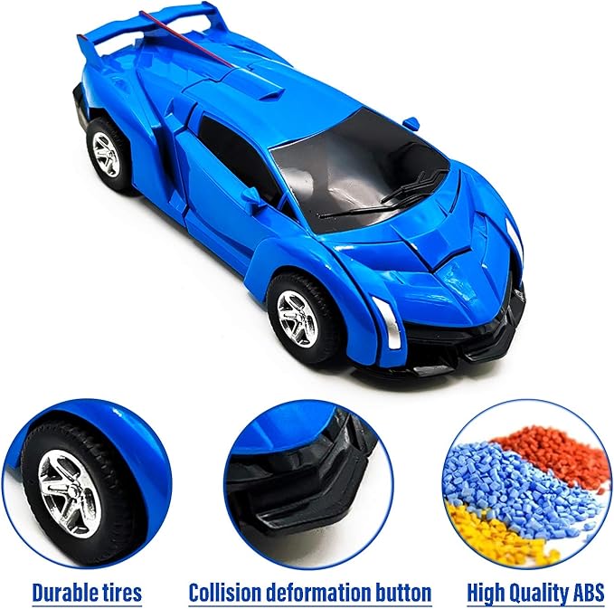 CDDZSW 4 Pack 3-5 Years Old Boys Toddler Pull Back Transforming Toy Cars, Pull Back Truck Toys for Boys and Girls 3 Years