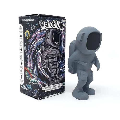 AstroGNAW (Grey) Natural Rubber Baby Toy for Teething, Bath time