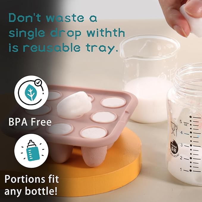 WAJIAYON Baby Food Freezer Tray Silicone Nibble Freezer Tray,Baby Fruit Food Feeder Teether Tray