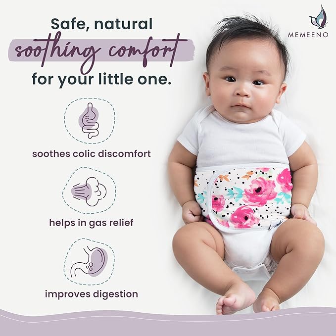 Baby Belly Band for Gas & Colic Baby Relief - Self Heating Belly Band Baby Belly Button Band Colic Band Tummy Wrap for Babies Colic Belt Baby Gas Wrap Colic Baby Relief Newborn