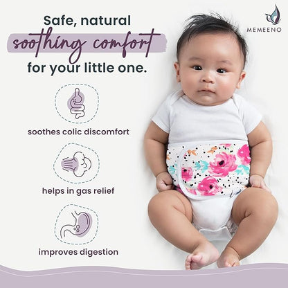Baby Belly Band for Gas & Colic Baby Relief - Self Heating Belly Band Baby Belly Button Band Colic Band Tummy Wrap for Babies Colic Belt Baby Gas Wrap Colic Baby Relief Newborn