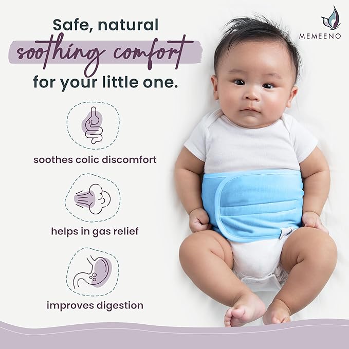 Baby Belly Band for Gas & Colic Baby Relief - Self Heating Belly Band Baby Belly Button Band Colic Band Tummy Wrap for Babies Colic Belt Baby Gas Wrap Colic Baby Relief Newborn