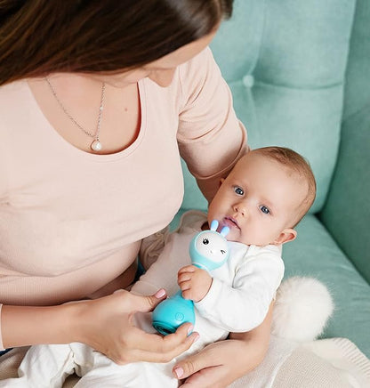 alilo Smarty Bunny Baby Rattle Musical Light Up Toys, Infants Newborns Baby Toys 0-3-6-12-18-24 Months 1 Year 4 Music 9 Color