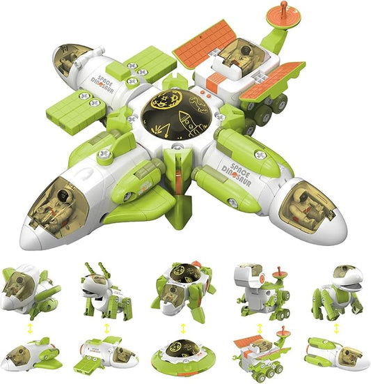 5-in-1 Space Toys & Dinosaur Toys Transforming Toys Set Gift 5+ Boys 11 Shapes