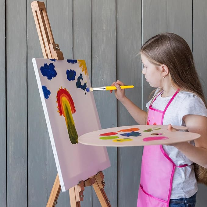 YGAOHF 30 Pcs Paint Brushes for Kids - Colorful Kids Paint Brushes Big Chubby Toddler Paint Brushes, Easy to Clean & Grip Round Flat Preschool Paint Brushes for Acrylic Washable Paint