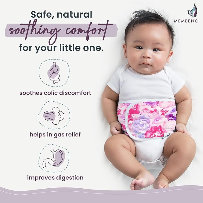 Baby Belly Band for Gas & Colic Baby Relief - Self Heating Belly Band Baby Belly Button Band Colic Band Tummy Wrap for Babies Colic Belt Baby Gas Wrap Colic Baby Relief Newborn