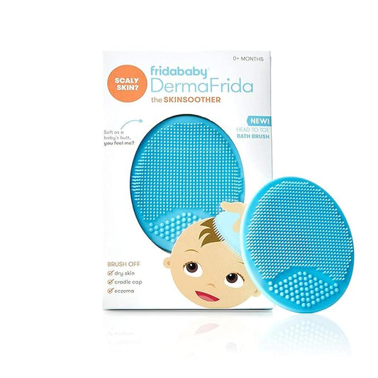 Frida Baby DermaFrida The SkinSoother Baby Bath Brush | Cradle Cap Brush for Babies, Baby Essential for Dry Skin 1 Pack