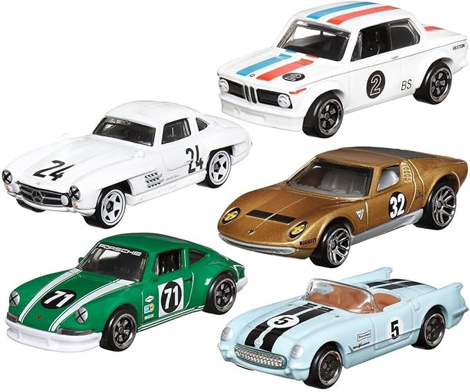 Hot Wheels 2024 Vintage Racing Club Set of 5 Diecast HRT81-956A Release