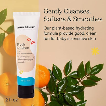 Fresh N’ Clean 2-in-1 Hair + Body Wash Shampoo Sulfate-Free Baby & Kid Safe Aloe leaf, Chamomile extract