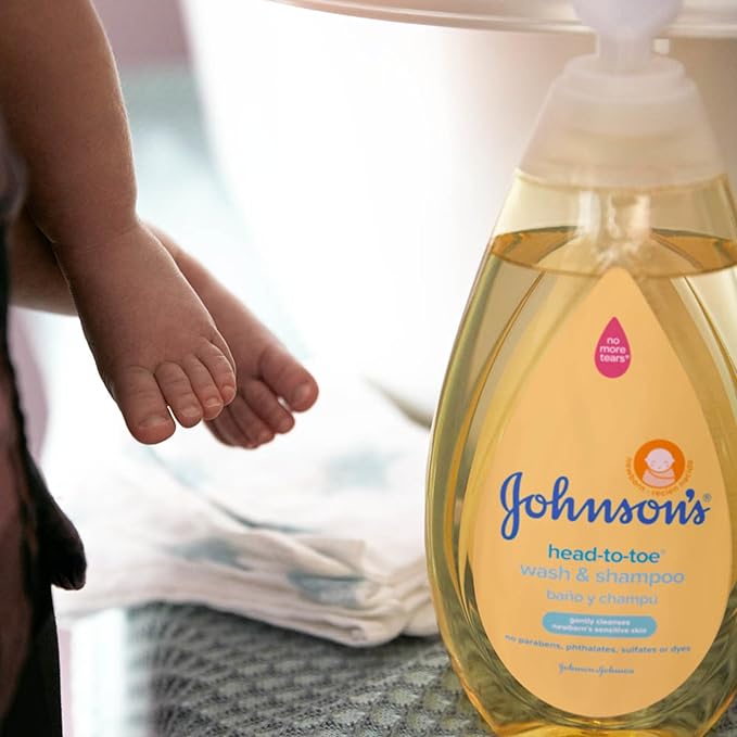 Johnson's Head-to-Toe Gentle Tear-Free Baby & Newborn Wash & Shampoo, Sulfate- 27.1 fl.