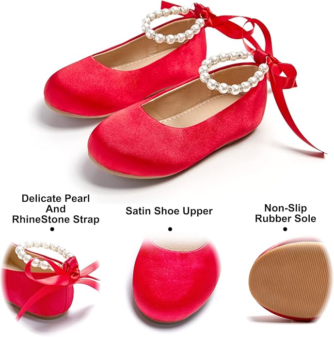 Felix & Flora Girls Toddler Little Ballet Shoes - Flower